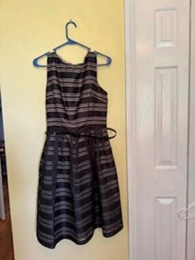 Black Organza London Times Sz 12 Cocktail Dress